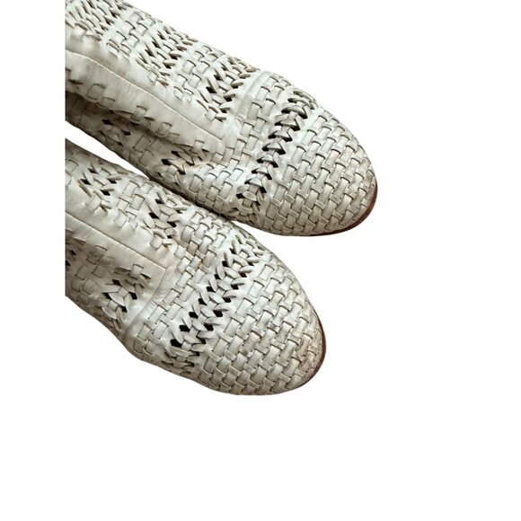 RAG & BONE Off White Woven Leather Ankle Boots Size 39.5 / 9.5 - Picture 8 of 12